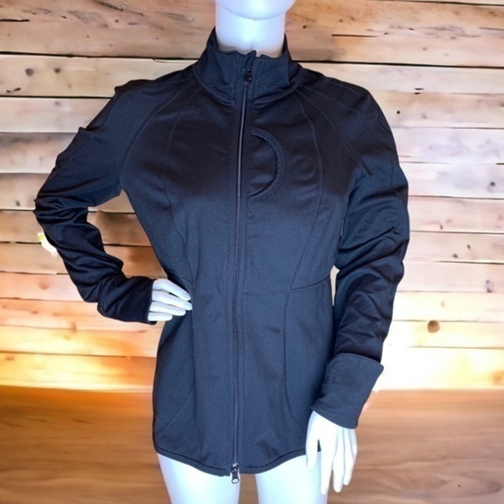 Zella Lightweight Knit Jacket Size Medium, Extended Cuffs, Two Small Pockets